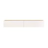 Hängendes TV-Möbel Rebecca Mobili Jatara 29,5x180x31,5 Spanplatte Weiß Hellbraun Modern