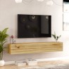 Hängendes TV-Möbel Rebecca Mobili Tikur 29,5x180x31,5 Spanplatte Hellbraun Modern