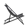 Chaise Longue Pliable Rebecca Mobili Atis 93x58x92 Polyester Aluminium Gris Foncé