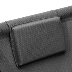 Chaise Longue Pliable Rebecca Mobili Atis 93x58x92 Polyester Aluminium Gris Foncé