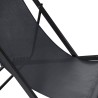 Klappbare Liegestuhl Rebecca Mobili Atis 93x58x92 Polyester Aluminium Dunkelgrau