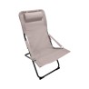Vouwbare ligstoel Rebecca Mobili Tamatim 88x63x83 Polyester Staal Beige Donkergrijs