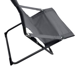 Silla Reclinable Plegable Rebecca Mobili Ukpa 88x63x83 Poliéster Acero Gris Oscuro