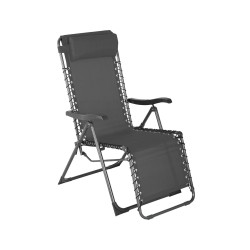 Leżak Zero Gravity Rebecca Mobili Cherymoya 113x66x104 Poliester Stal Ciemnoszary