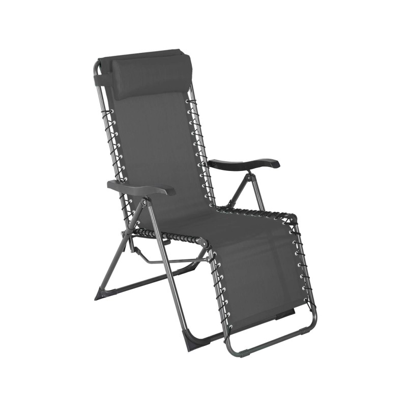 Chaise Longue Gravité Zéro Rebecca Mobili Cherymoya 113x66x104 Polyester Acier Gris Foncé Chaise Longue Gravité Zéro Rebecca Mobili Cherymoya 113x66x104 Polyester Acier Gris Foncé
