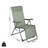 Zero Gravity Deck Chair Rebecca Mobili Jais 113x66x104 Polyester Steel Green Dark Grey
