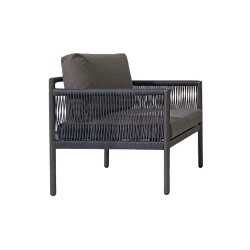 Garden Lounge Rebecca Mobili Felfel 68x135x67 Aluminum PE Dark Grey Brown Modern SET 4 pcs