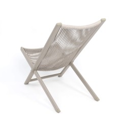Ligstoel Rebecca Mobili Azan 79x48x90 Staal Polyrattan Grijs SET 2 stk