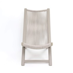 Sedia Sdraio Rebecca Mobili Azan 79x48x90 Acciaio Polyrattan Grigio SET 2 pz