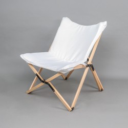 Director's Chair Rebecca Mobili Mukwa 84x69x74 Wood Polyester Brown White