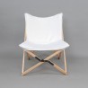 Director's Chair Rebecca Mobili Mukwa 84x69x74 Wood Polyester Brown White