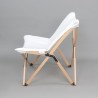 Director's Chair Rebecca Mobili Mukwa 84x69x74 Wood Polyester Brown White