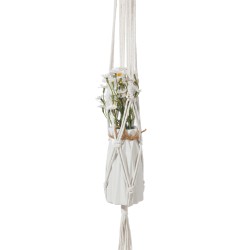 Wand-Pflanzenhalter Rebecca Mobili Sarracenia 100x25x25 Polycotton Beige Boho