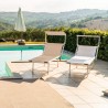 Tumbona Rebecca Mobili Jambul 38x186x61 Aluminio Poliéster Beige Moderno