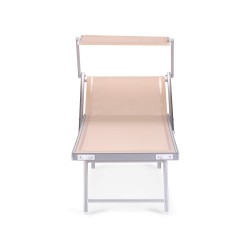 Leżak Rebecca Mobili Jambul 38x186x61 Aluminium Poliester Beżowy Nowoczesny