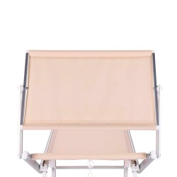 Leżak Rebecca Mobili Jambul 38x186x61 Aluminium Poliester Beżowy Nowoczesny