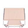 Leżak Rebecca Mobili Jambul 38x186x61 Aluminium Poliester Beżowy Nowoczesny