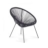 Tuinstoel Rebecca Mobili Clianto 80x70x76 Staal PE Zwart Vintage