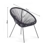 Tuinstoel Rebecca Mobili Clianto 80x70x76 Staal PE Zwart Vintage