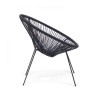 Tuinstoel Rebecca Mobili Clianto 80x70x76 Staal PE Zwart Vintage