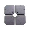 Parasolgewichten Rebecca Mobili Callistemon 7,5x50x50 Hdpe Zwart SET 4 stk
