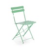 Mesa Redonda con Sillas Rebecca Mobili Daflah 71x60x60 Acero Verde Moderno SET 3 pz