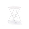 Mesa Redonda com Cadeiras Rebecca Mobili Berenj 71x60x60 Aço Branco Moderno SET 3 pçs