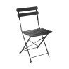 Table Ronde avec Chaises Rebecca Mobili Pequi 71x60x60 Acier Noir Moderne SET 3 pcs