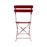 Rebecca Mobili Juego Bistrot Mesa y 2 Sillas Set para Exterior Acero Rojo para Balcón Jardín