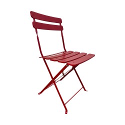 Rebecca Mobili Juego Bistrot Mesa y 2 Sillas Set para Exterior Acero Rojo para Balcón Jardín
