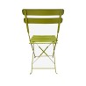 Rebecca Mobili Set Table and 2 Chairs for Garden Green Steel Space-Saving