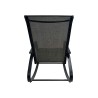 Rocking Chair Rebecca Mobili Portakal 94x104x60 Steel Polyester Dark Grey Black Modern