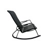 Chaise à Bascule Rebecca Mobili Portakal 94x104x60 Acier Polyester Gris Foncé Noir Moderne