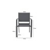 Conjunto de Exterior Rebecca Mobili Snobar 74x150x80 Acero Poliéster Gris oscuro Negro Moderno CONJUNTO 5 pz