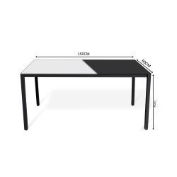 Conjunto de Exterior Rebecca Mobili Snobar 74x150x80 Acero Poliéster Gris oscuro Negro Moderno CONJUNTO 5 pz