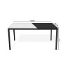 Conjunto de Exterior Rebecca Mobili Snobar 74x150x80 Acero Poliéster Gris oscuro Negro Moderno CONJUNTO 5 pz