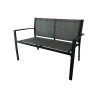 Garden Lounge Set Rebecca Mobili Achiote 75x110x58 Steel Polyester Dark Grey Black Modern SET 4 pcs