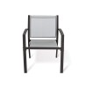 Salotto da Giardino Rebecca Mobili Rawal 75x110x58 Acciaio Poliestere Grigio Chiaro Antracite Moderno SET 4 pz