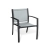Garden Lounge Set Rebecca Mobili Rawal 75x110x58 Steel Polyester Light Grey Antracite Modern SET 4 pcs