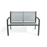 Salon de Jardin Rebecca Mobili Rawal 75x110x58 Acier Polyester Gris Clair Anthracite Moderne ENSEMBLE 4 pcs