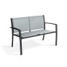 Garden Lounge Set Rebecca Mobili Rawal 75x110x58 Steel Polyester Light Grey Antracite Modern SET 4 pcs