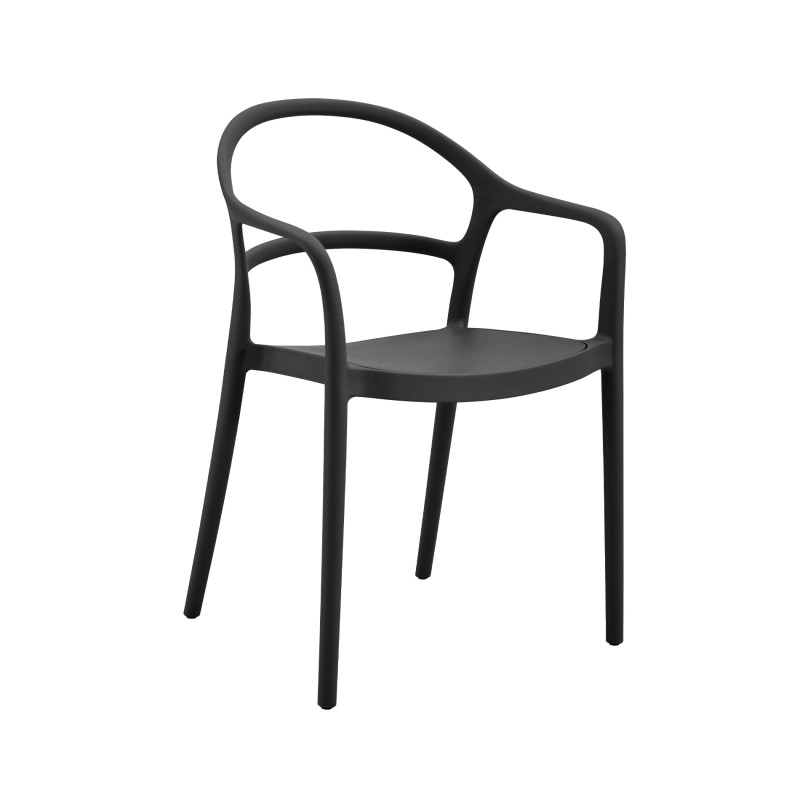 Chair Rebecca Mobili Baloot 81x57x51,5 Polypropylene Black Modern