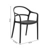 Chair Rebecca Mobili Baloot 81x57x51,5 Polypropylene Black Modern