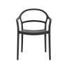 Chair Rebecca Mobili Baloot 81x57x51,5 Polypropylene Black Modern