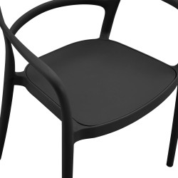 Chair Rebecca Mobili Baloot 81x57x51,5 Polypropylene Black Modern