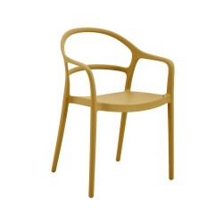 Chair Rebecca Mobili Nopal 81x57x51,5 Polypropylene Mustard Yellow Modern