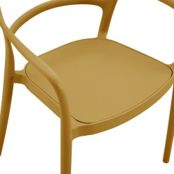 Chair Rebecca Mobili Nopal 81x57x51,5 Polypropylene Mustard Yellow Modern