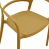 Silla Rebecca Mobili Nopal 81x57x51,5 Polipropileno Amarillo Mostaza Moderno