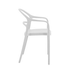 Silla Rebecca Mobili Kersie 81x57x51,5 Polipropileno Blanco Moderno