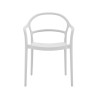 Silla Rebecca Mobili Kersie 81x57x51,5 Polipropileno Blanco Moderno